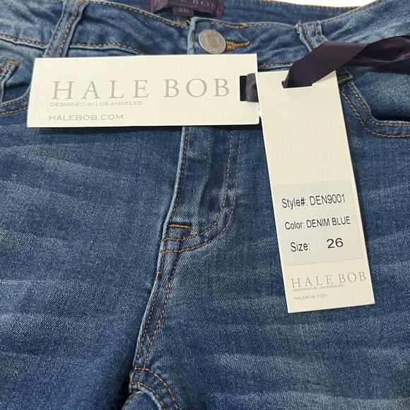 Hale Bob (26) Slight Knee Distressing 5 Pocket Medium Wash Skinny Jeans - Picture 4 of 10